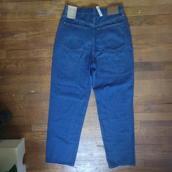NWT Madewell High Rise Baggy Straight Leg Blue Jeans - Picture 7 of 8